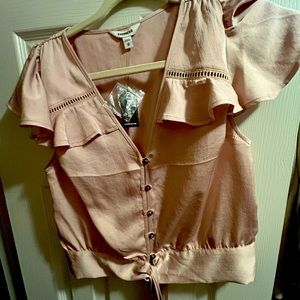 Express ruffle sleeve top